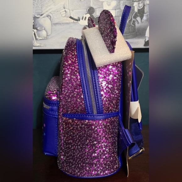 Loungefly Disney Parks Paris 30th Anniversary Sequin Backpack main image 8